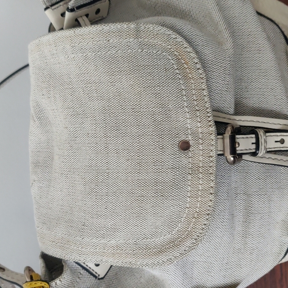 Burberry white Canvas jute and bottom leather Crossbody Bag - Picture 5 of 16